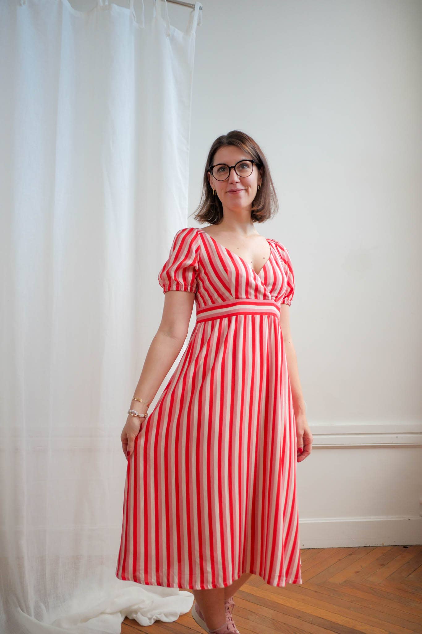 Viscose POPPY STRIPE
