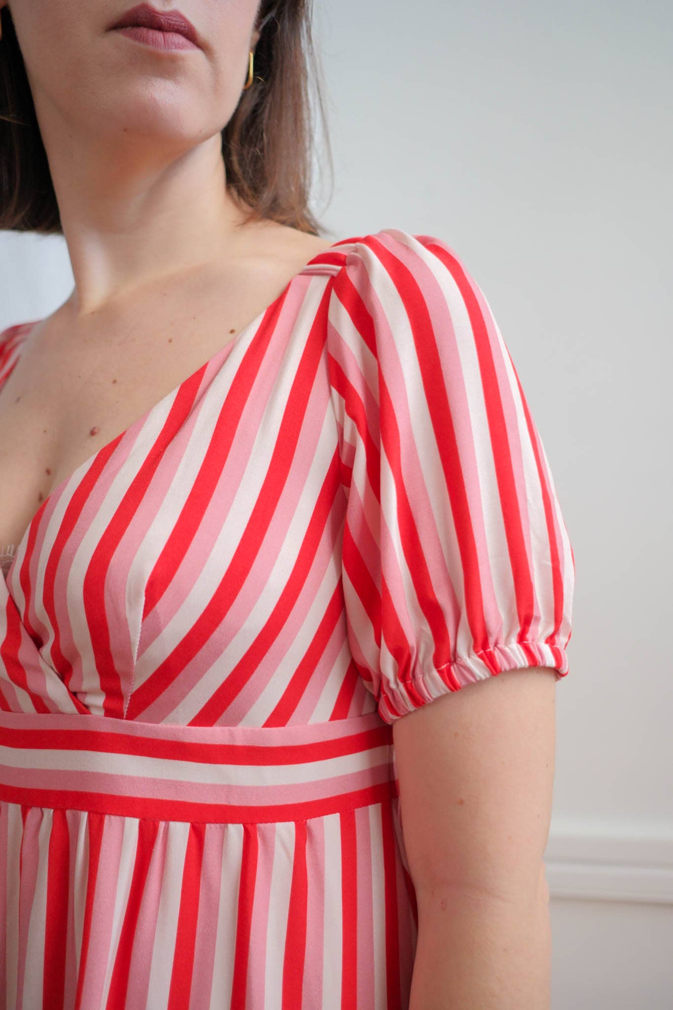 Viscose POPPY STRIPE