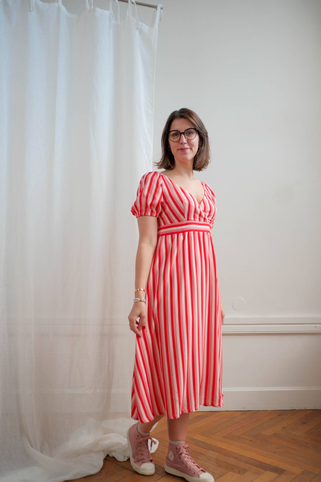 Viscose POPPY STRIPE