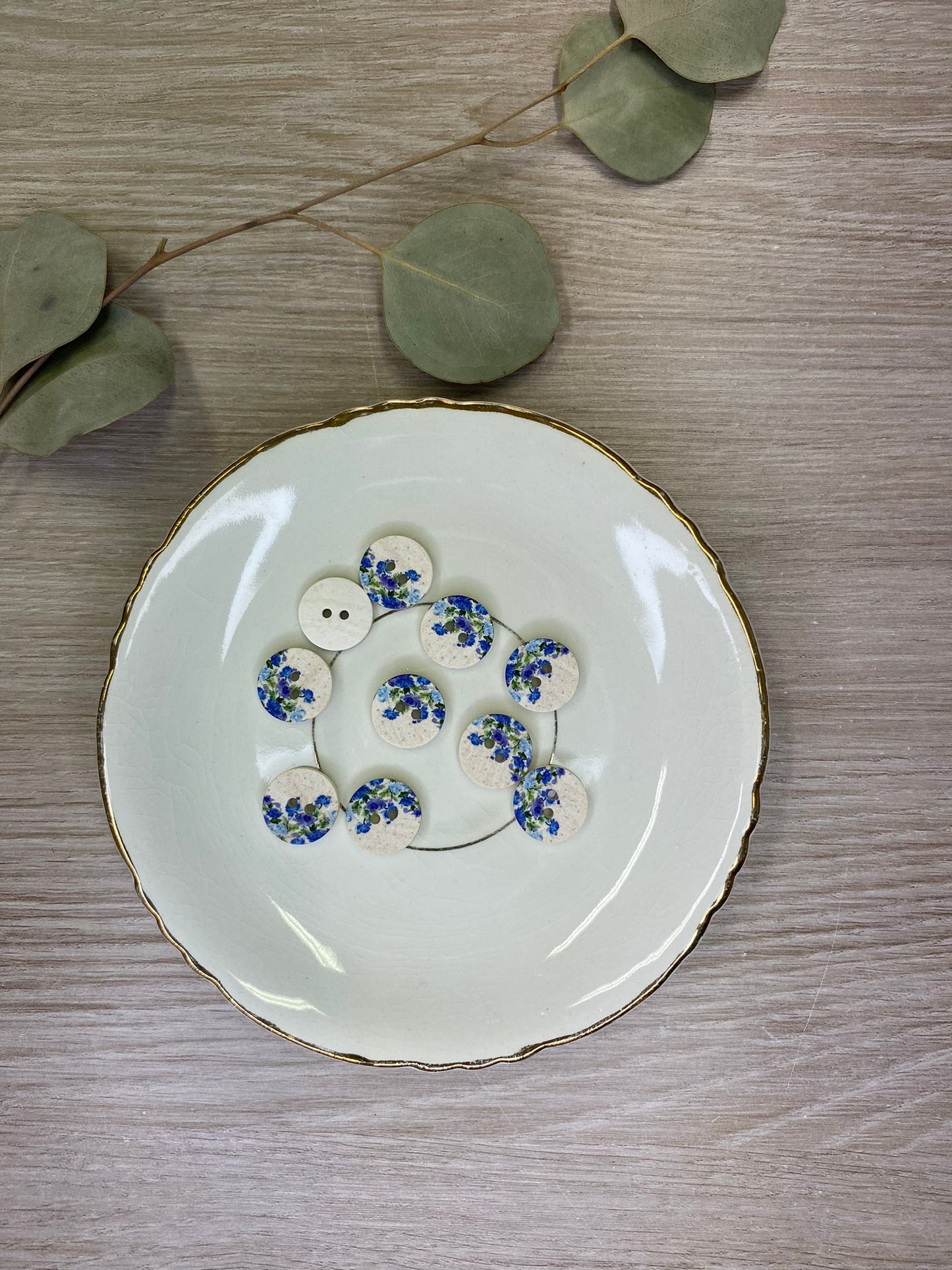 bouton fleurs 15mm