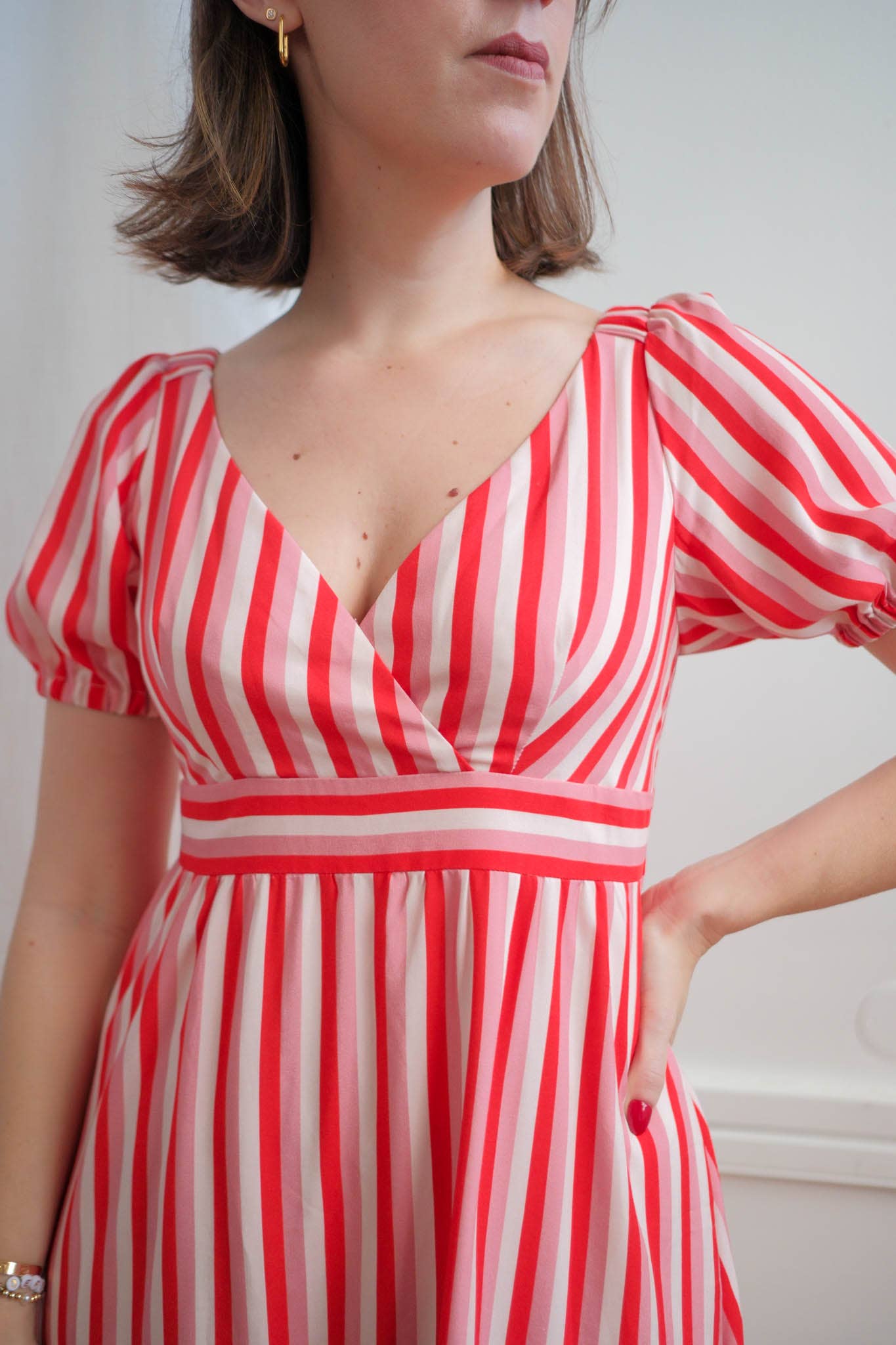 Viscose POPPY STRIPE