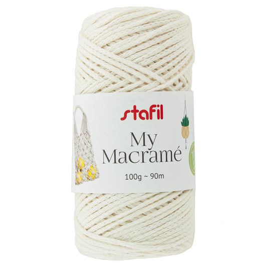 fil macramé 2 mm crème