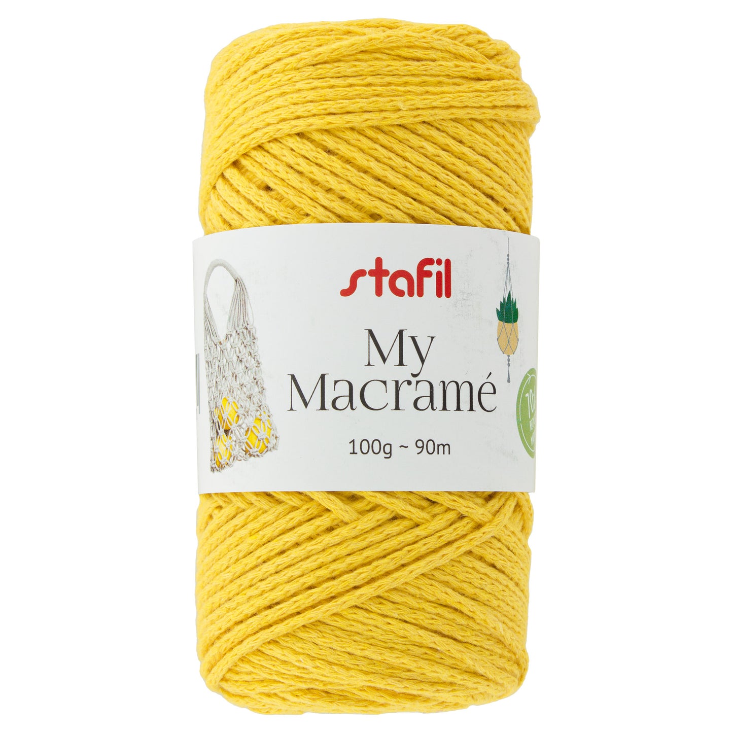 fil macramé 2 mm jaune