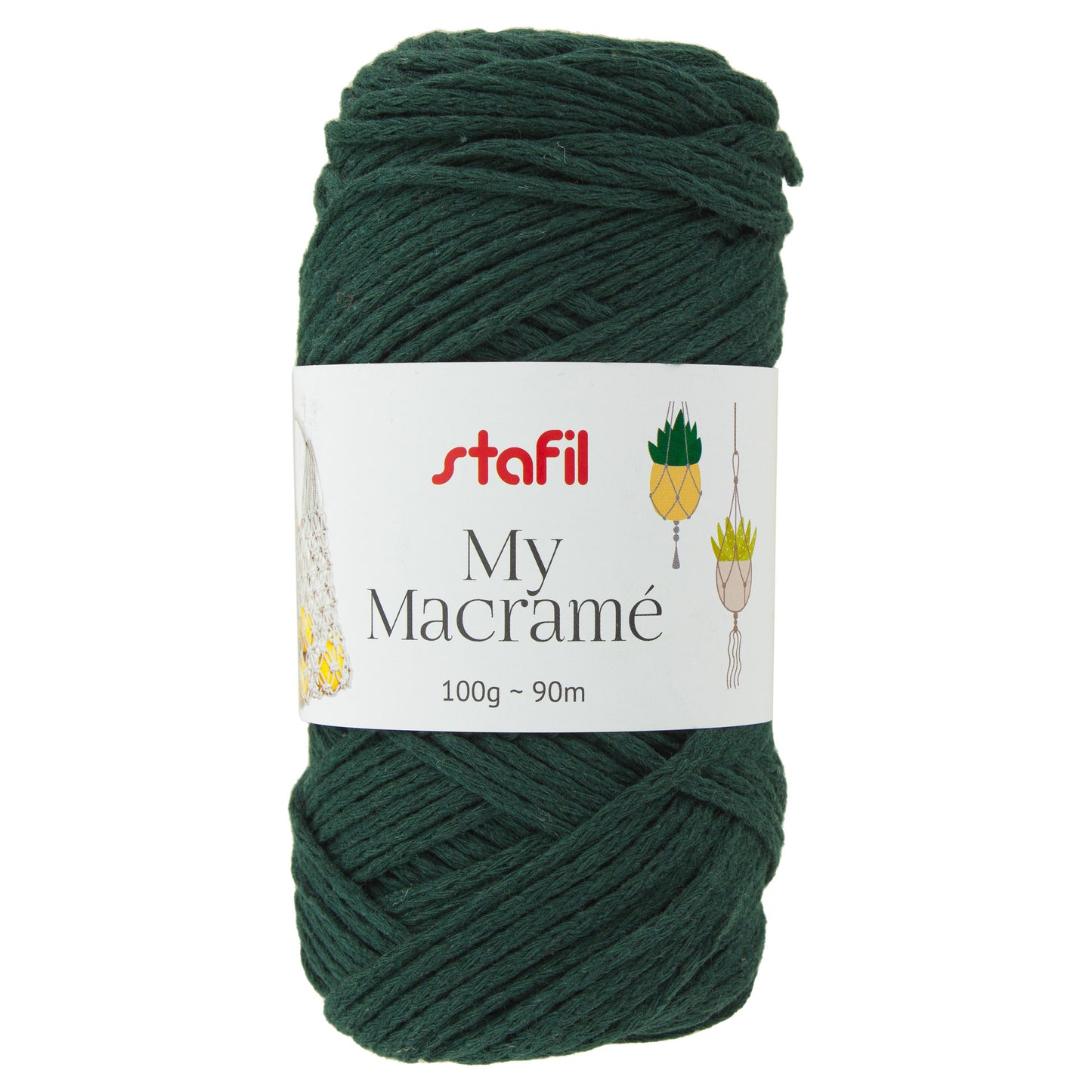 fil macramé 2 mm vert foncé