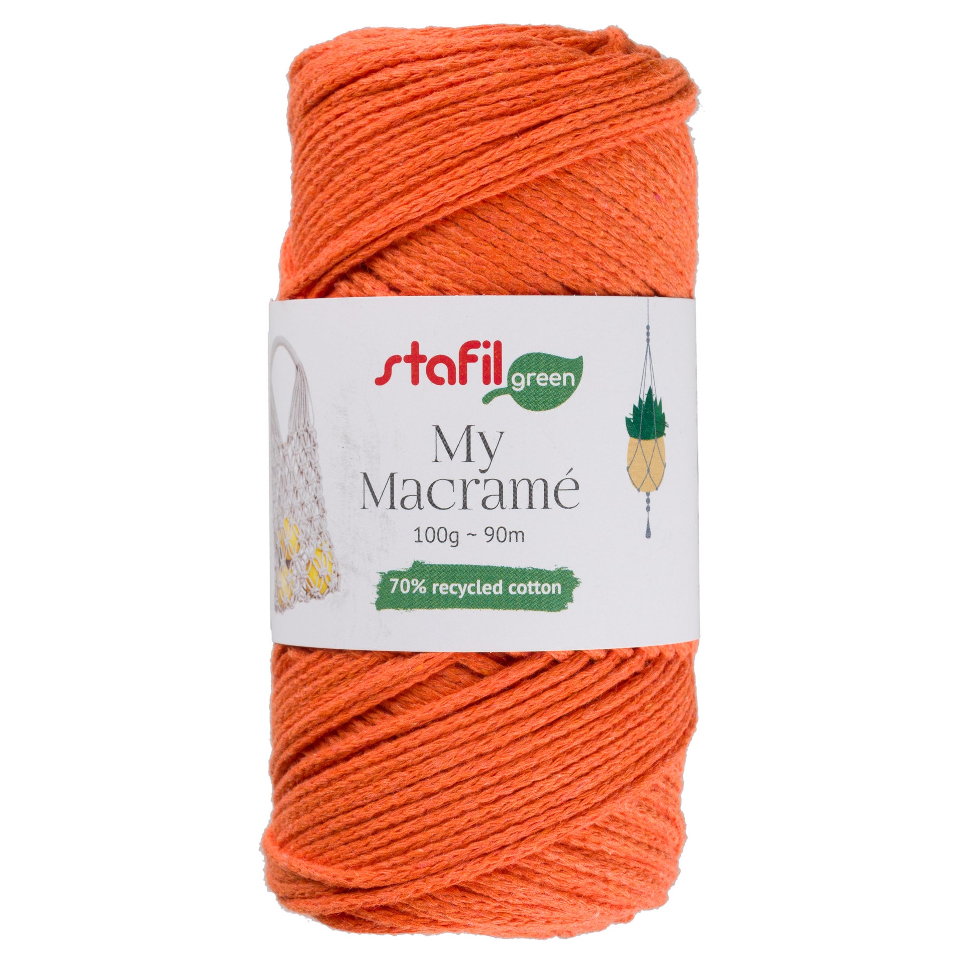 fil macramé 2 mm orange