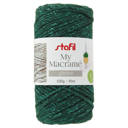 fil macramé brillant 2 mm vert