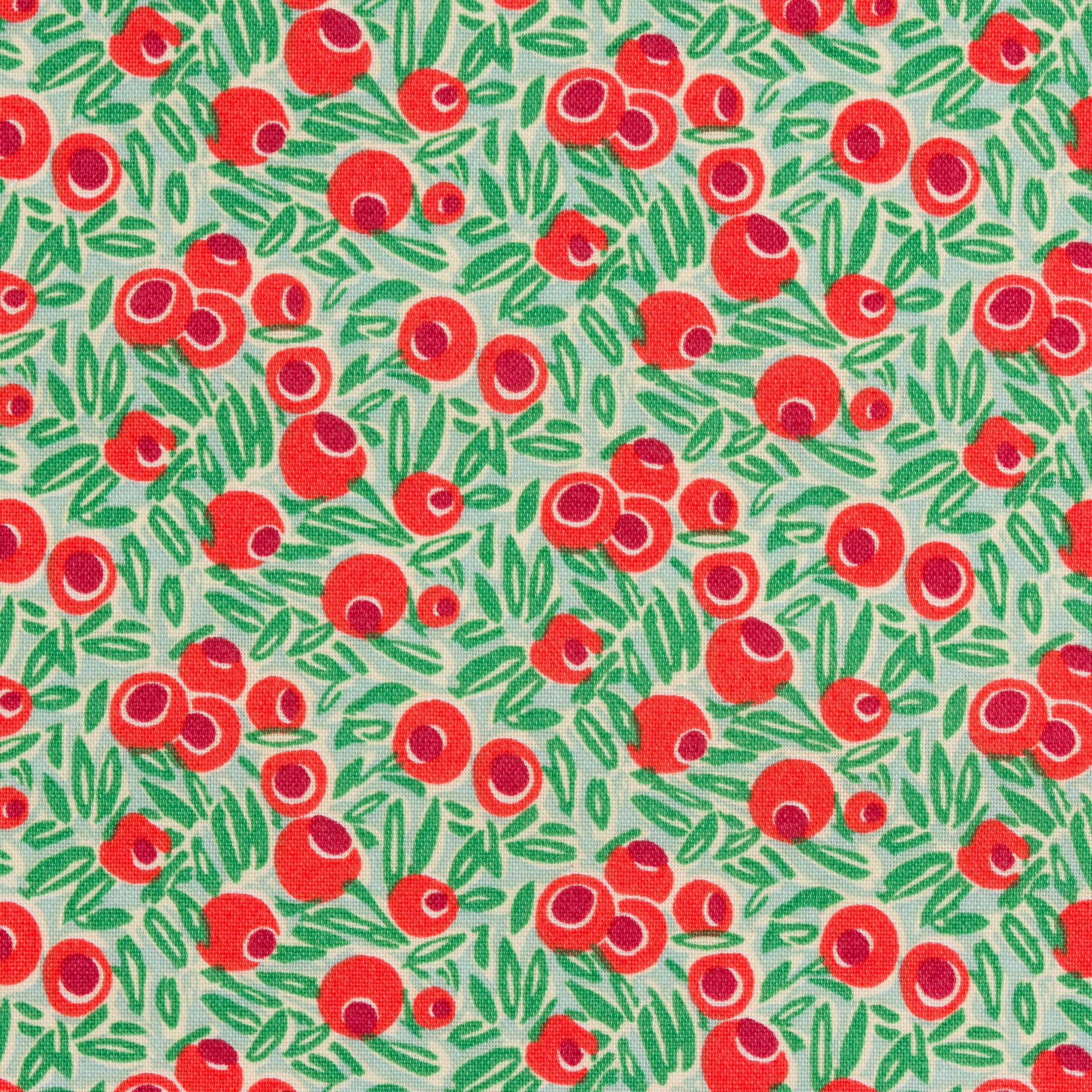 tissu liberty fabrics yew berries noël houx