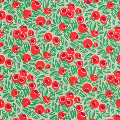 tissu liberty fabrics yew berries noël houx