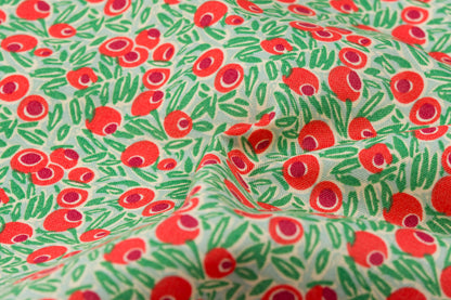 tissu liberty fabrics yew berries noël houx