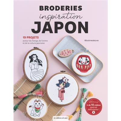 broderie inspiration japon bobine de lune