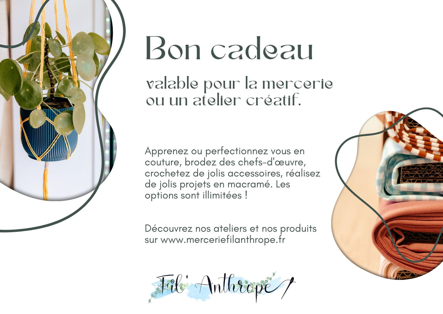 Bon cadeau Mercerie Fil'Anthrope