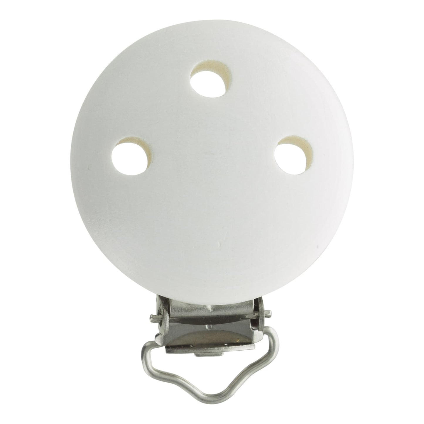 attache tétine bois blanc