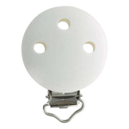 attache tétine bois blanc