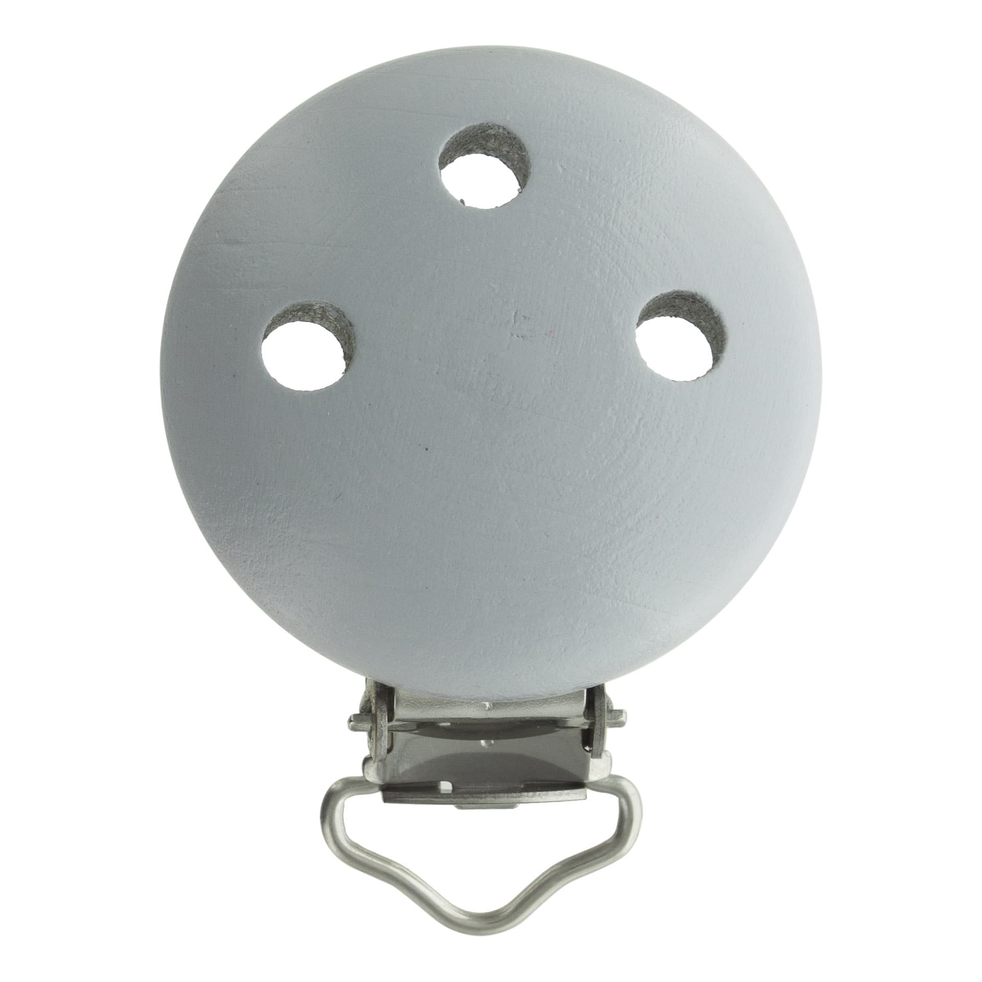 attache tétine bois gris
