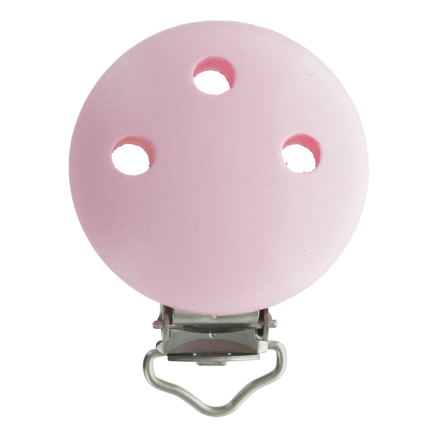 attache tétine bois rose