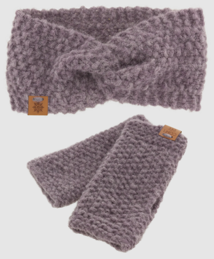 kit tricot headband et mitaines