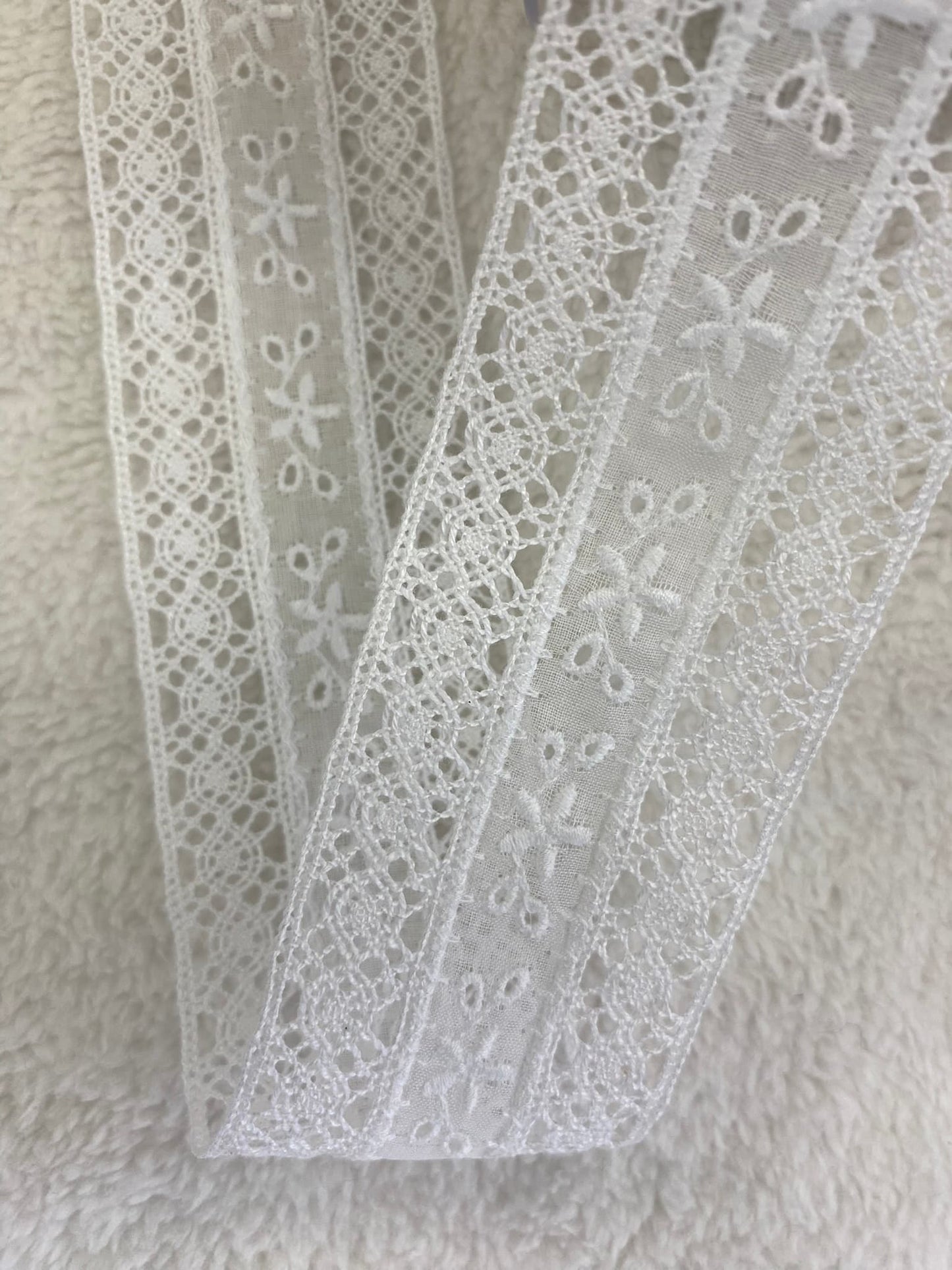 ruban dentelle et broderie anglaise 47mm