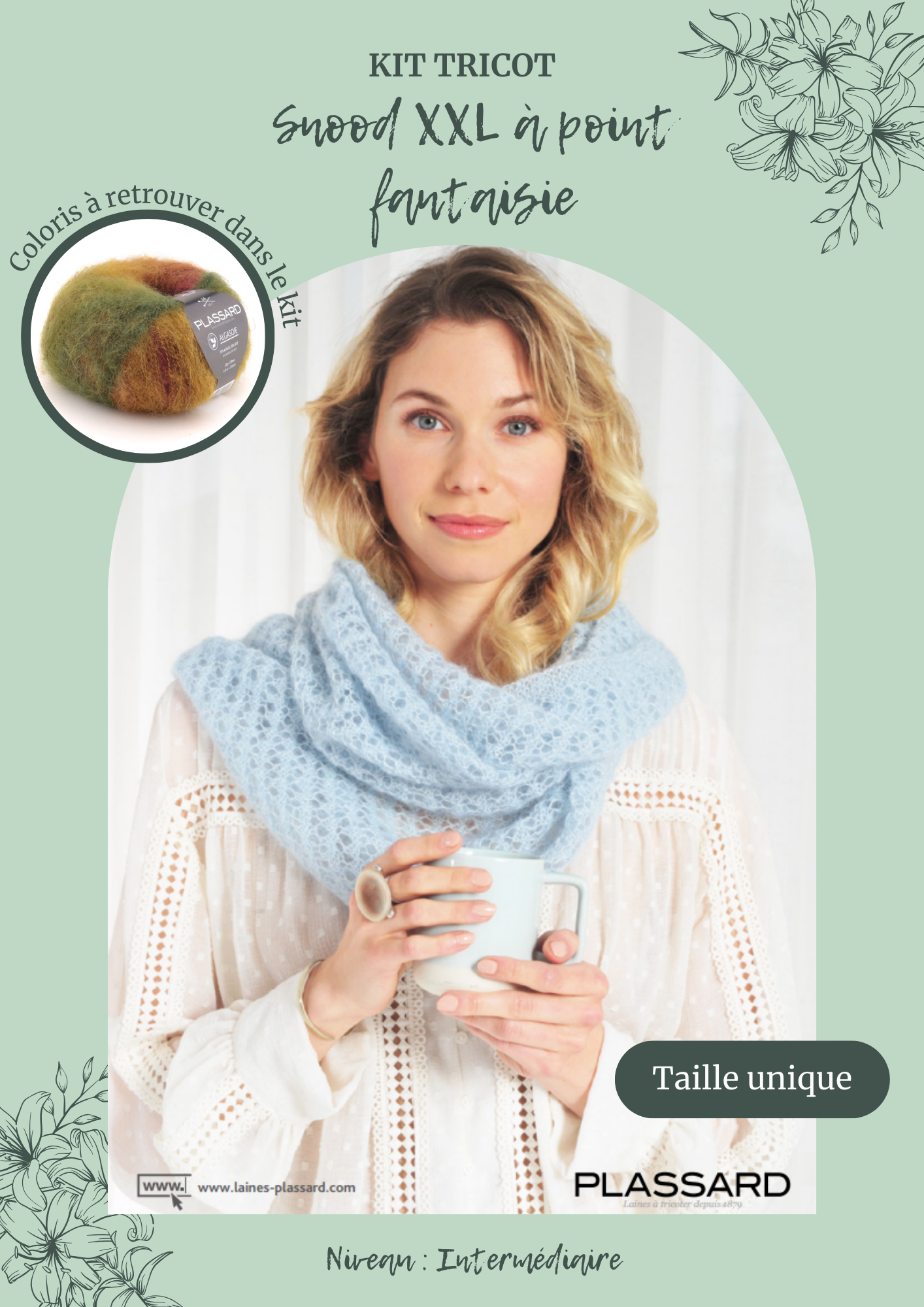 kit tricot snood XXL