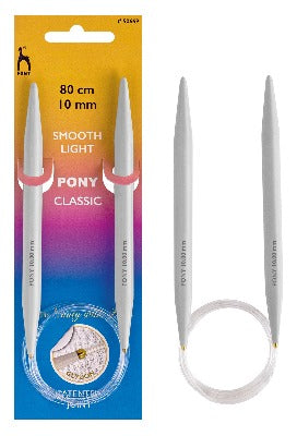 aiguilles circulaires fixes plastique pony