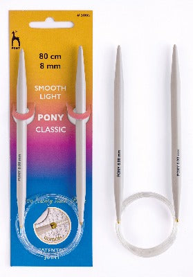 aiguilles circulaires fixes plastique pony