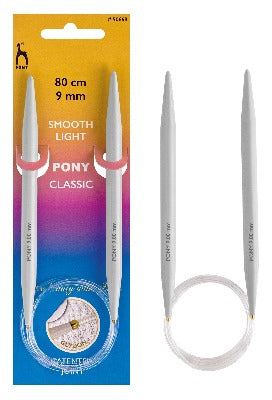 aiguilles circulaires fixes plastique pony