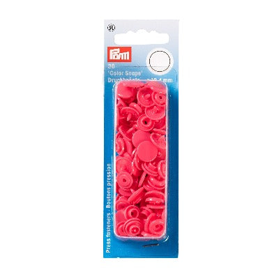 bouton pression plastique framboise