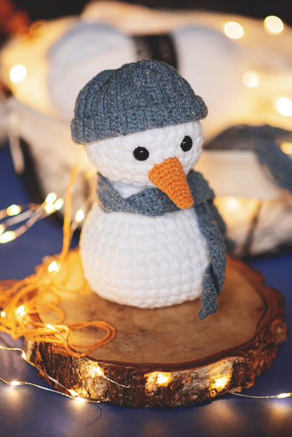 kit crochet amigurumi bonhomme de neige