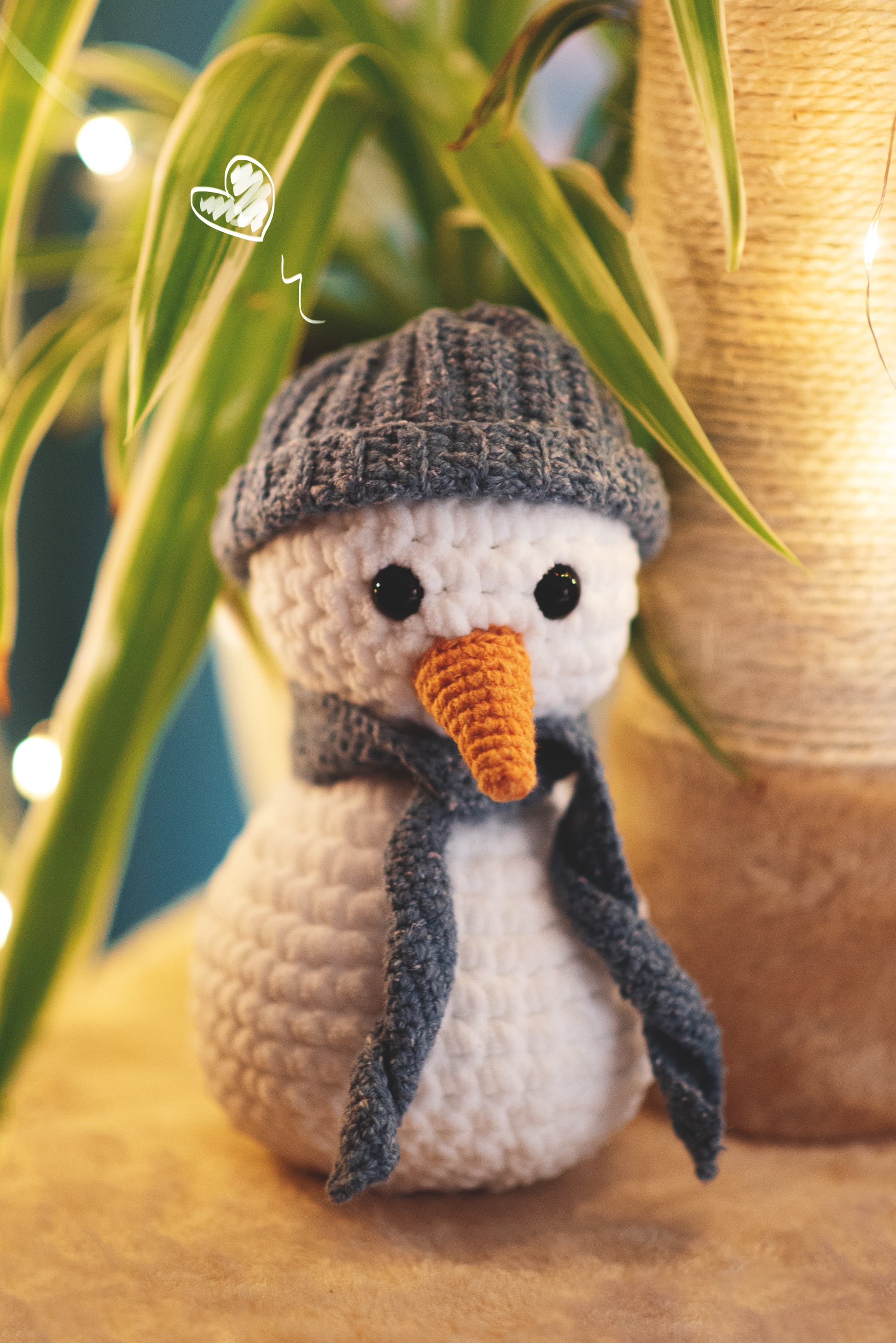 kit crochet amigurumi bonhomme de neige