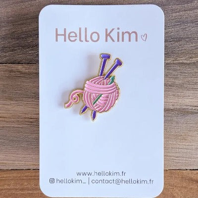 pin's pelote hello kim