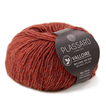 fil valloire plassard merino superwash aiguilles 4/4.5 brique