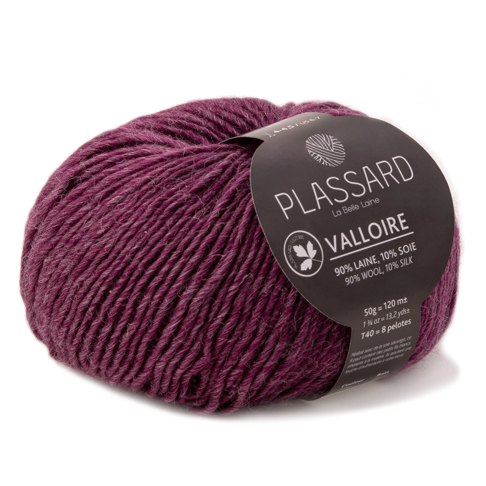 fil valloire plassard merino superwash aiguilles 4/4.5 violet