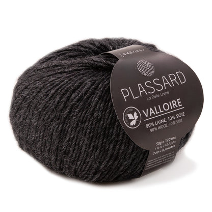 fil valloire plassard merino superwash aiguilles 4/4.5 noir